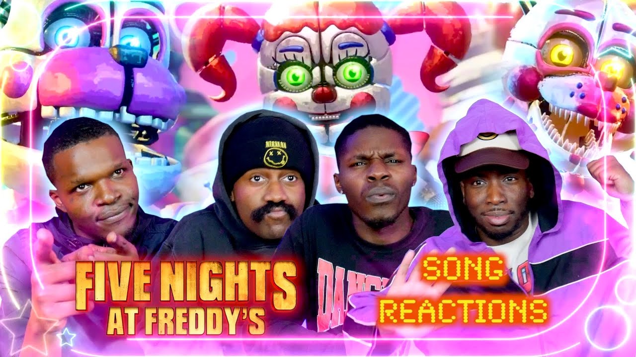 FNAF NOOBS REACTS TO FIVE NIGHTS AT FREDDY'S Songs 4-7 BY The Living Tombstone