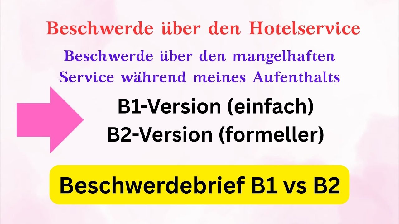Beschwerde über den Hotelservice, 