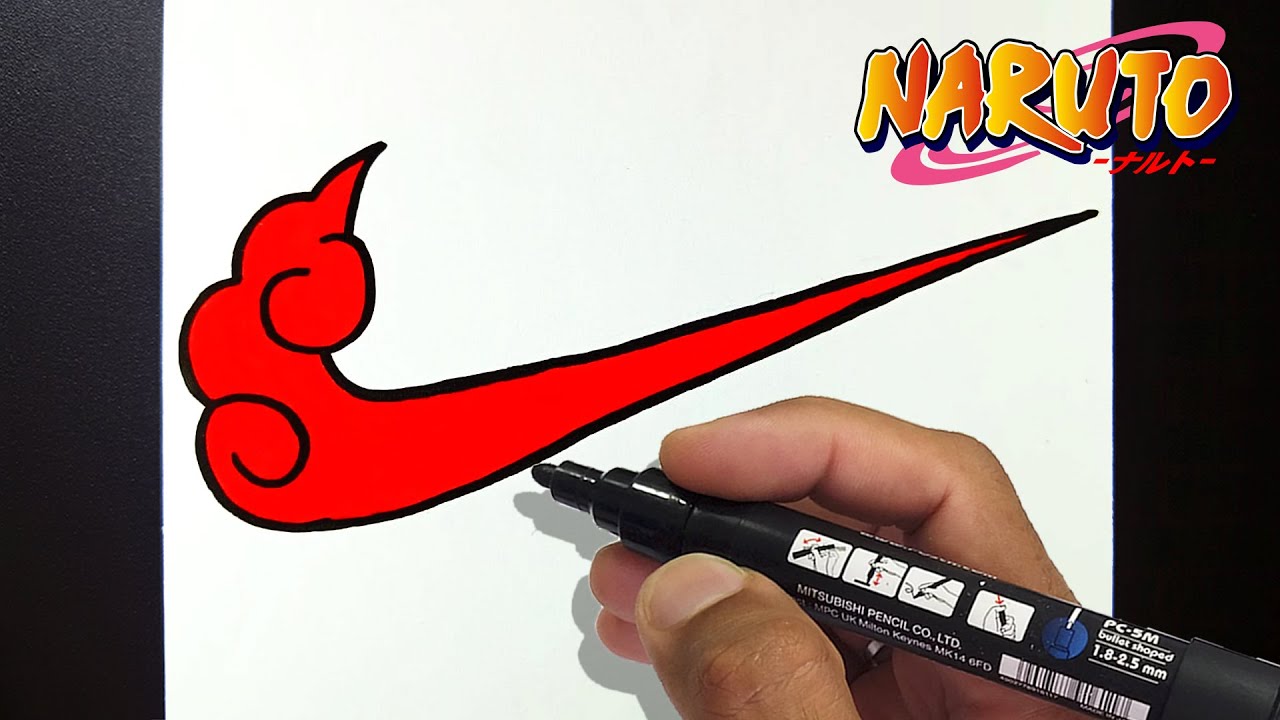 Como Desenhar Akatsuki NIKE | ANIME NARUTO