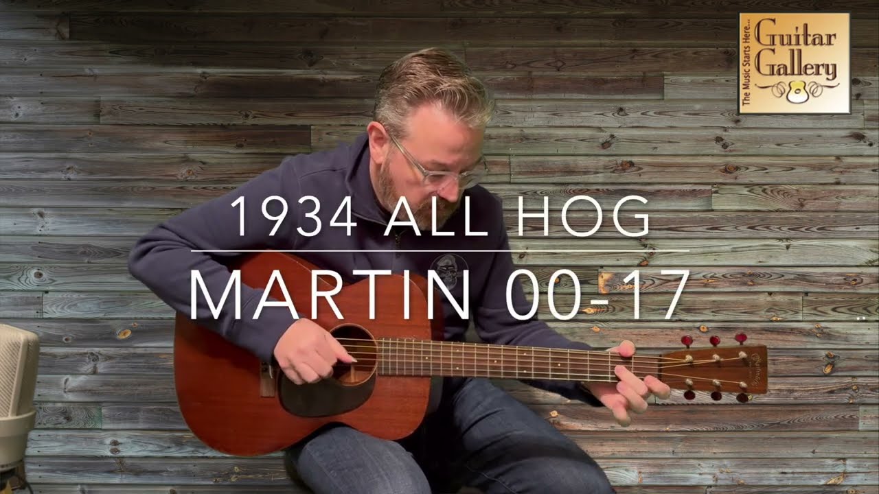 1934 All Mahogany Martin 00 17 Guitar at Guitar Gallery TN.