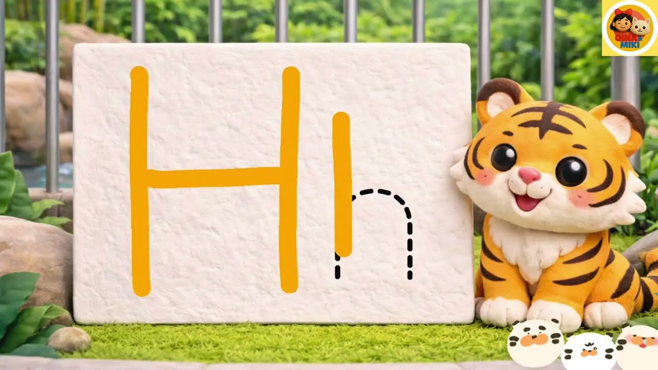 BELAJAR MENULIS HURUF ABC | HURUF H | BAHASA MELAYU | QINA DAN MIKI