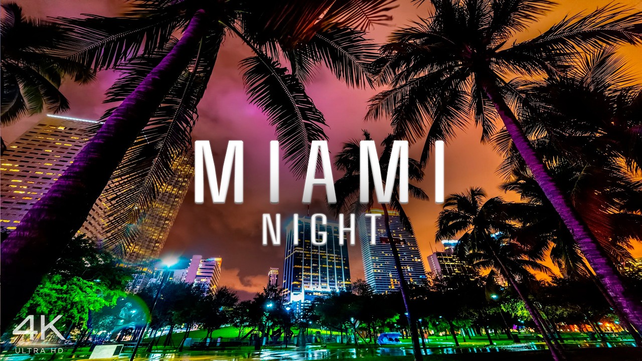 Miami at Night From Above | Skyline & City Lights 4K Drone Footage