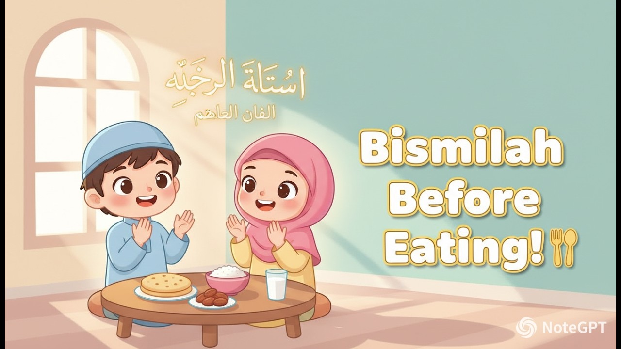Bismillah Song for Eating | Muslim Kids Learning Manners | Giggle Learn Kids Nursery Rhyme