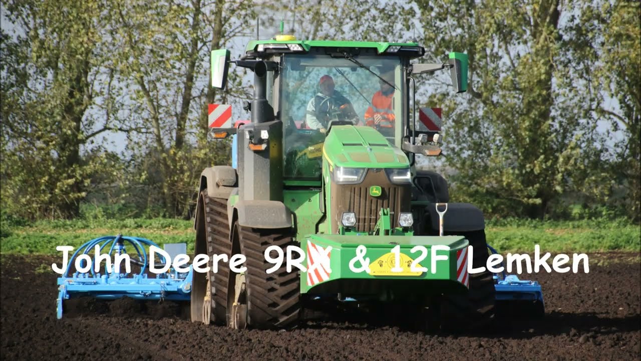 John Deere 9RX & 8RX ploughing & drilling w/wheat  2021