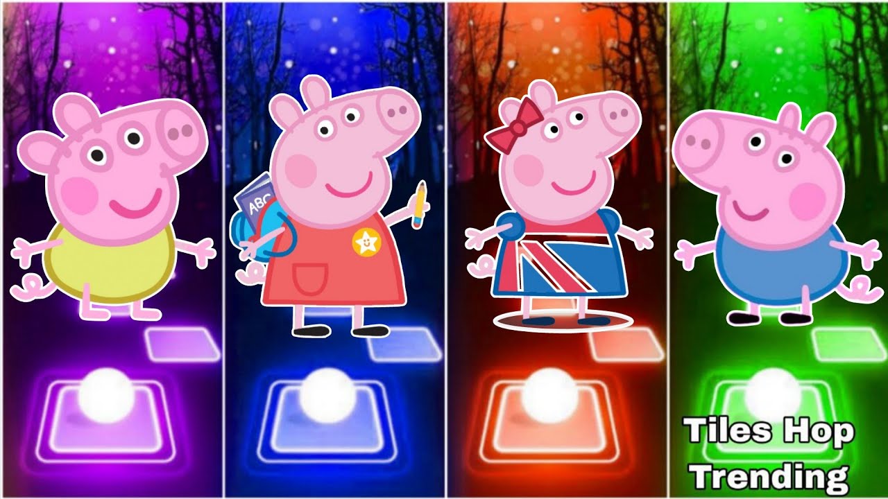 Coffin Dance Battle with Peppa Pig Episodes in Tiles Hop