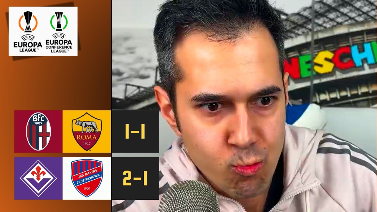 SONO SERIAMENTE COLPITO‼️ BOLOGNA-ROMA 1-1 e FIORENTINA-RAKOW 2-1