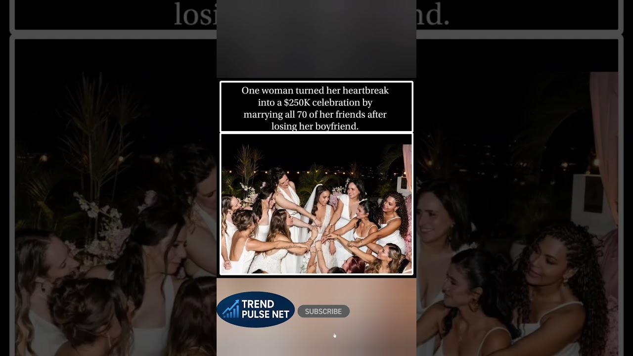 “From Heartbreak to Hilarity: Woman Marries 70 Friends in $250K Celebration”