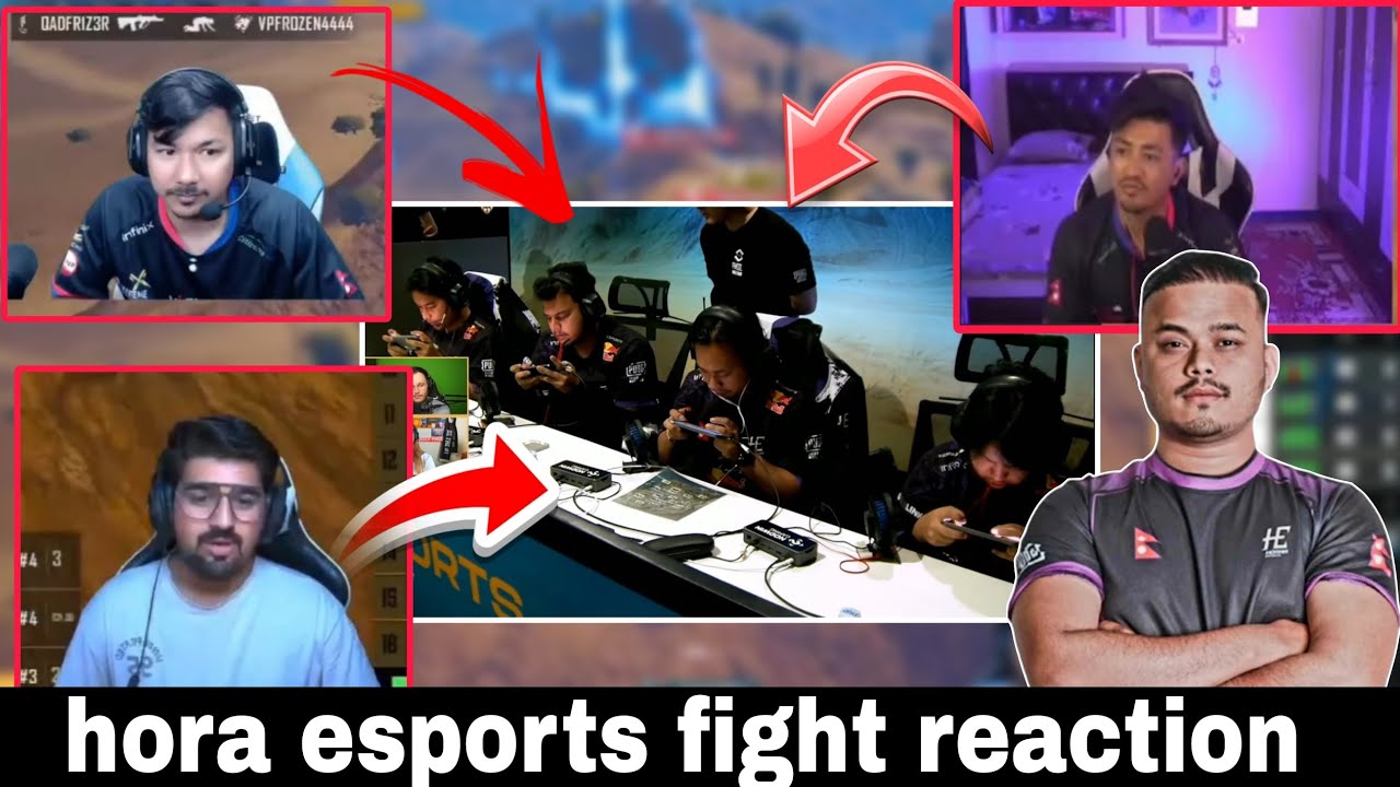 Hora esports fight youtuber reaction clips #pubgclips #pubg #pubgshorts #gaming @cr7horaaYT