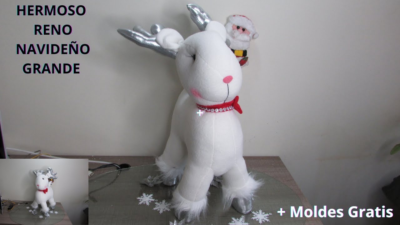 DIY HERMOSO RENO NAVIDEÑO GRANDE