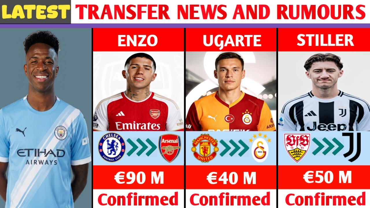 🚨 LATEST CONFIRMED TRANSFERS & RUMOURS!🚨🔥ft.VINICIUS JR TO MAN CITY,ENZO TO ARSENAL
