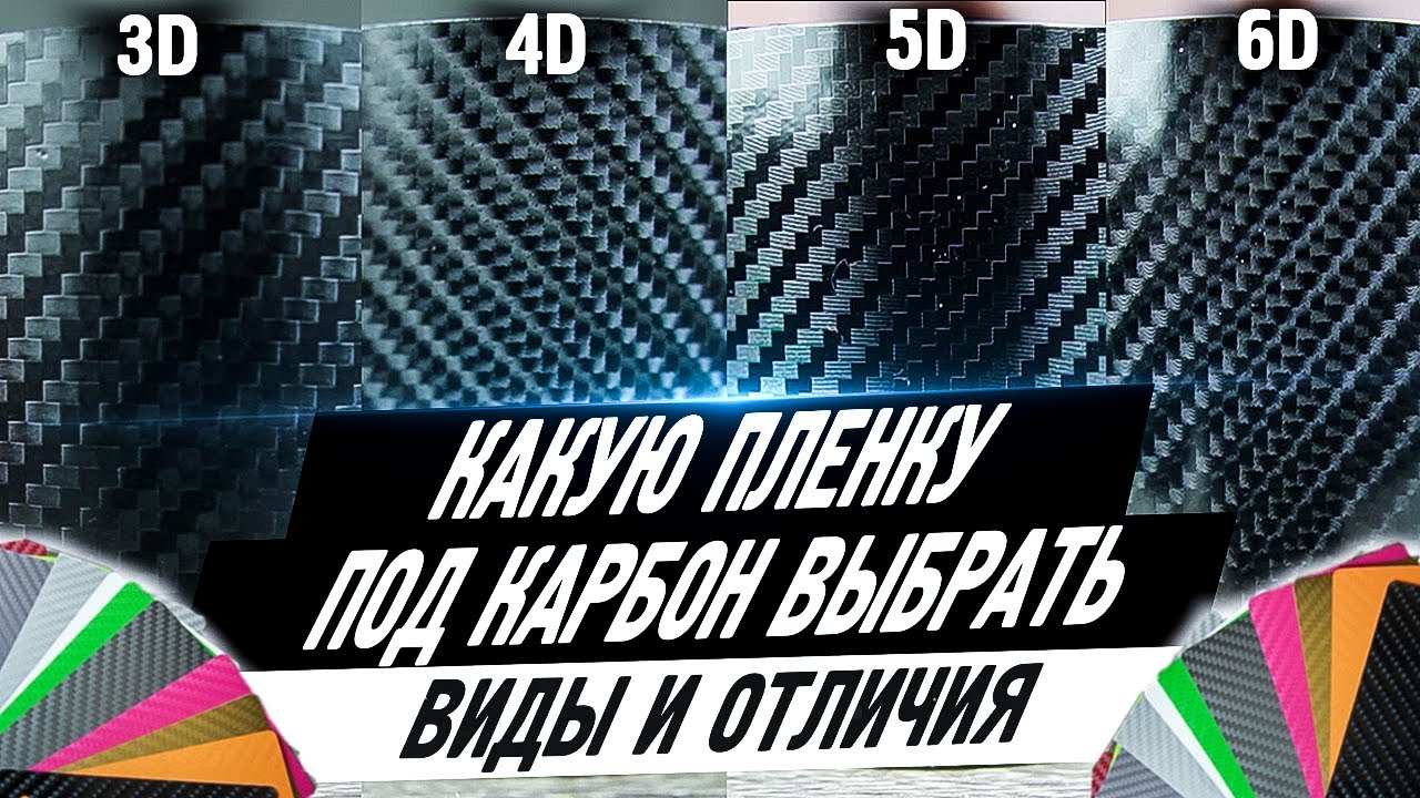 Какую пленку под карбон купить?! Визуальные отличия 3D, 4D, 5D и 6D  пленок под карбон.