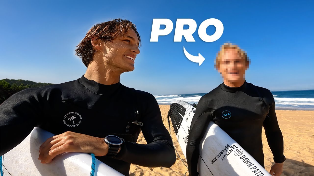 SURFING WITH A PRO SURFER! *WSL* (RAW POV)