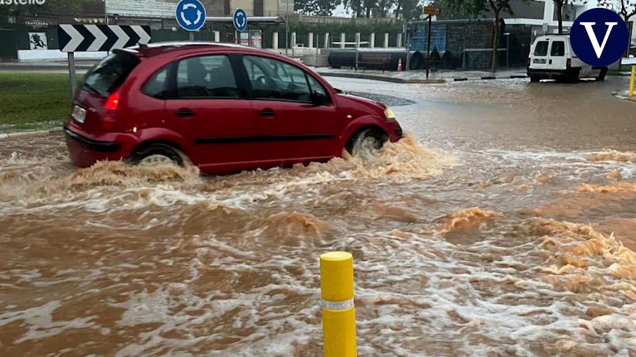 Las lluvias azotan Castellón: 198 l/m2, el rescate de una persona atrapada y numerosos achiques