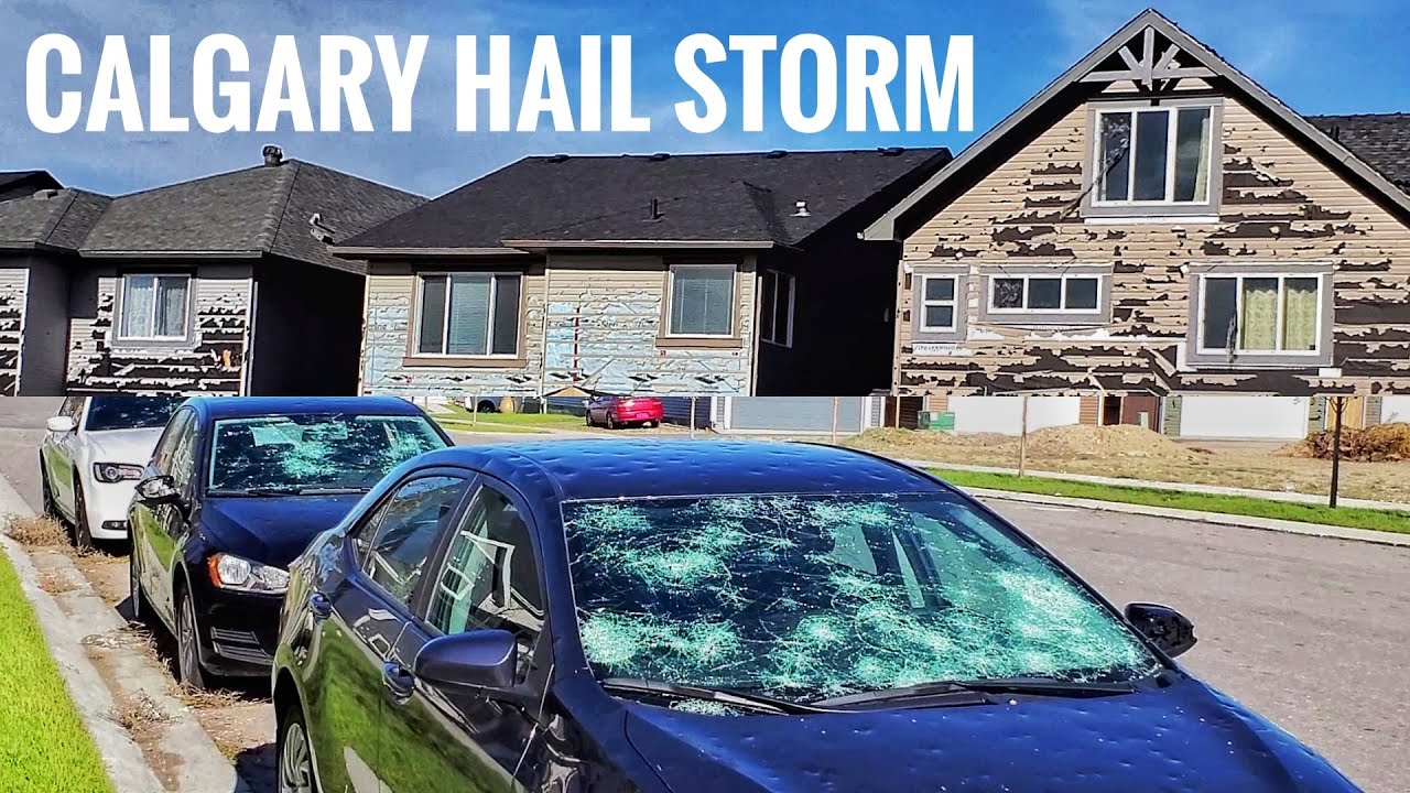 Calgary Hail Storm 2020 | Devastating Damage to NE Communities Left By Massive Calgary Hailstorm  4K