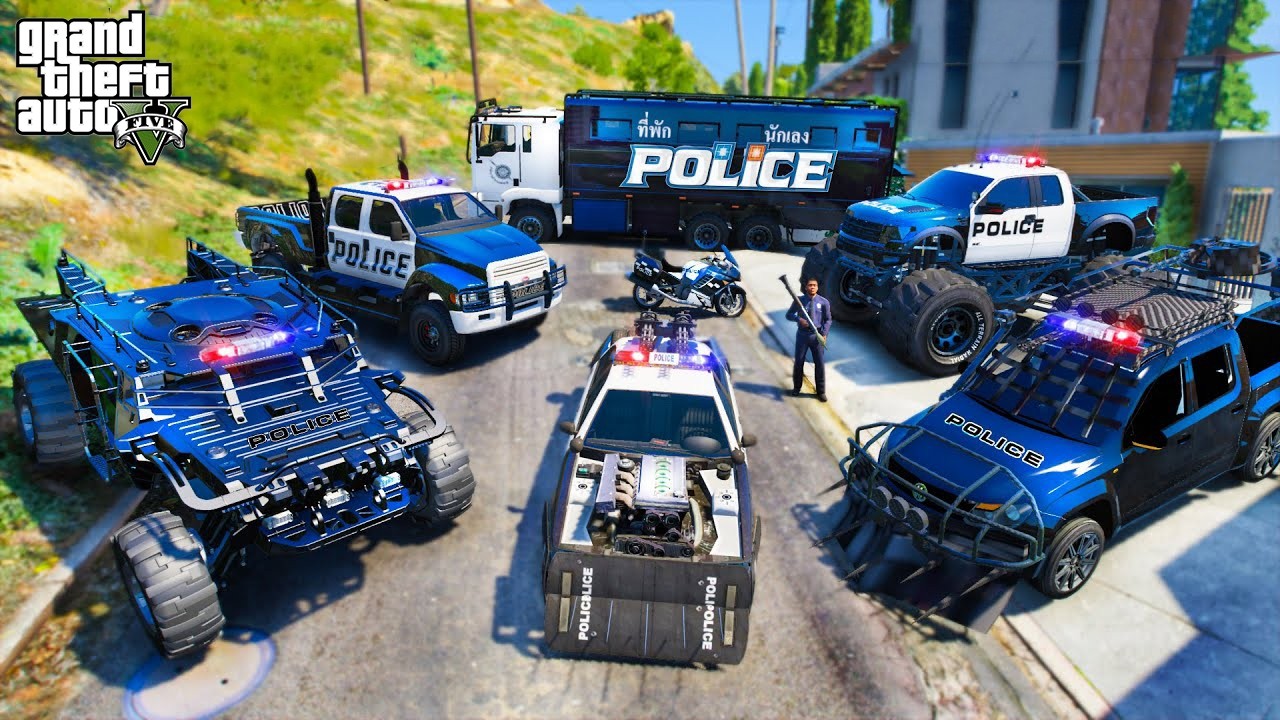 FRANKLIN OPENING POLICE CAR SHOWROOM IN GTA5 l VarunOP