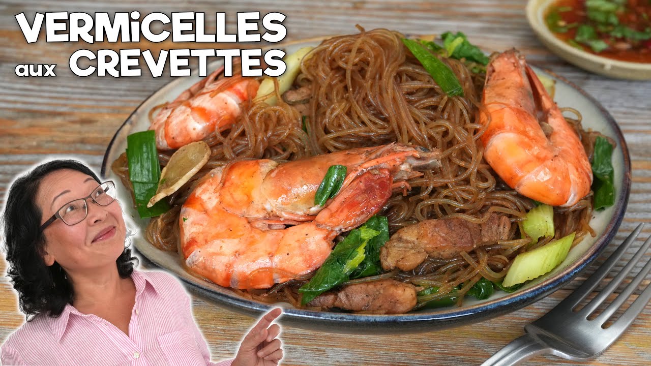 Vermicelles Thaï aux Crevettes🦐Recette ultra parfumée + Sauce Nam Jim Seafood pour les fruits de mer