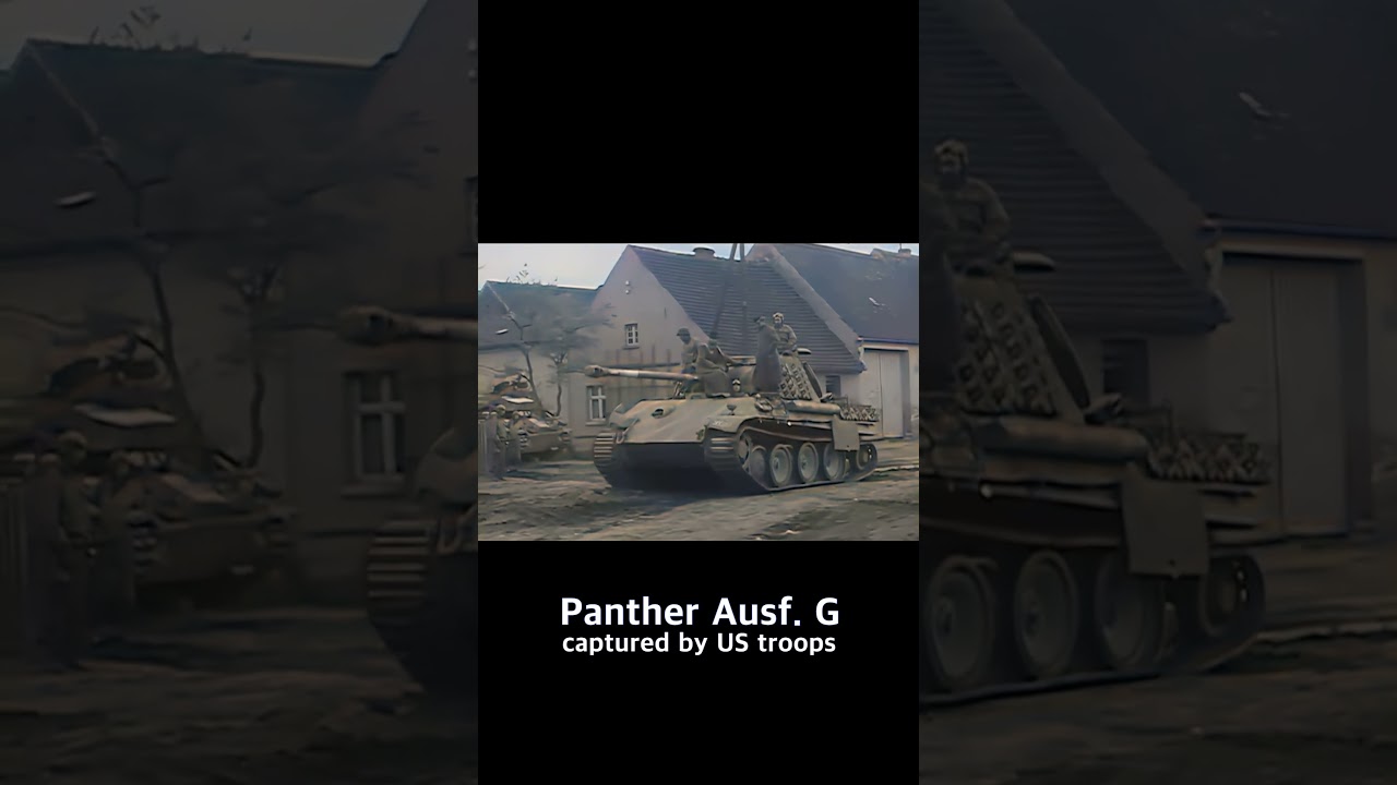 Panther Ausf. G tank captured and used by the US military, Germany 1945 #ww2 #panzer #documentary