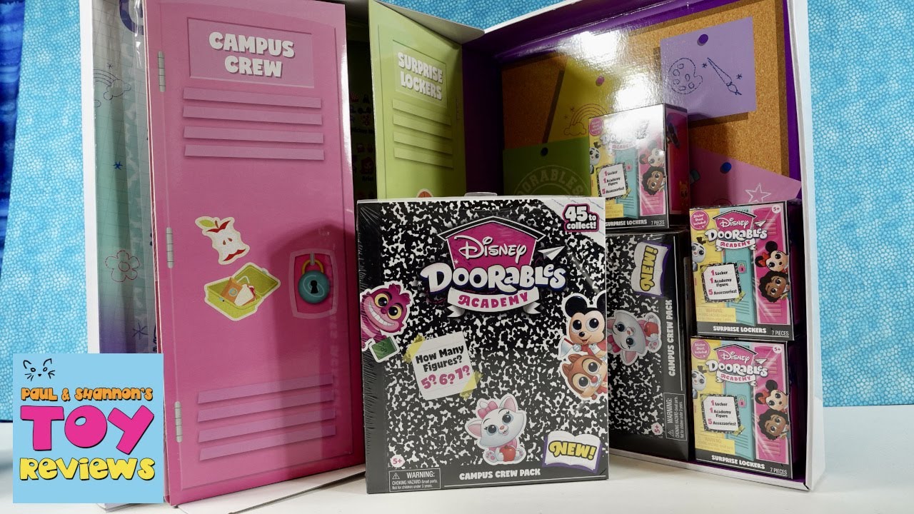 Открытие шкафчиков для персонала кампуса Disney Doorables Academy | PSToyReviews