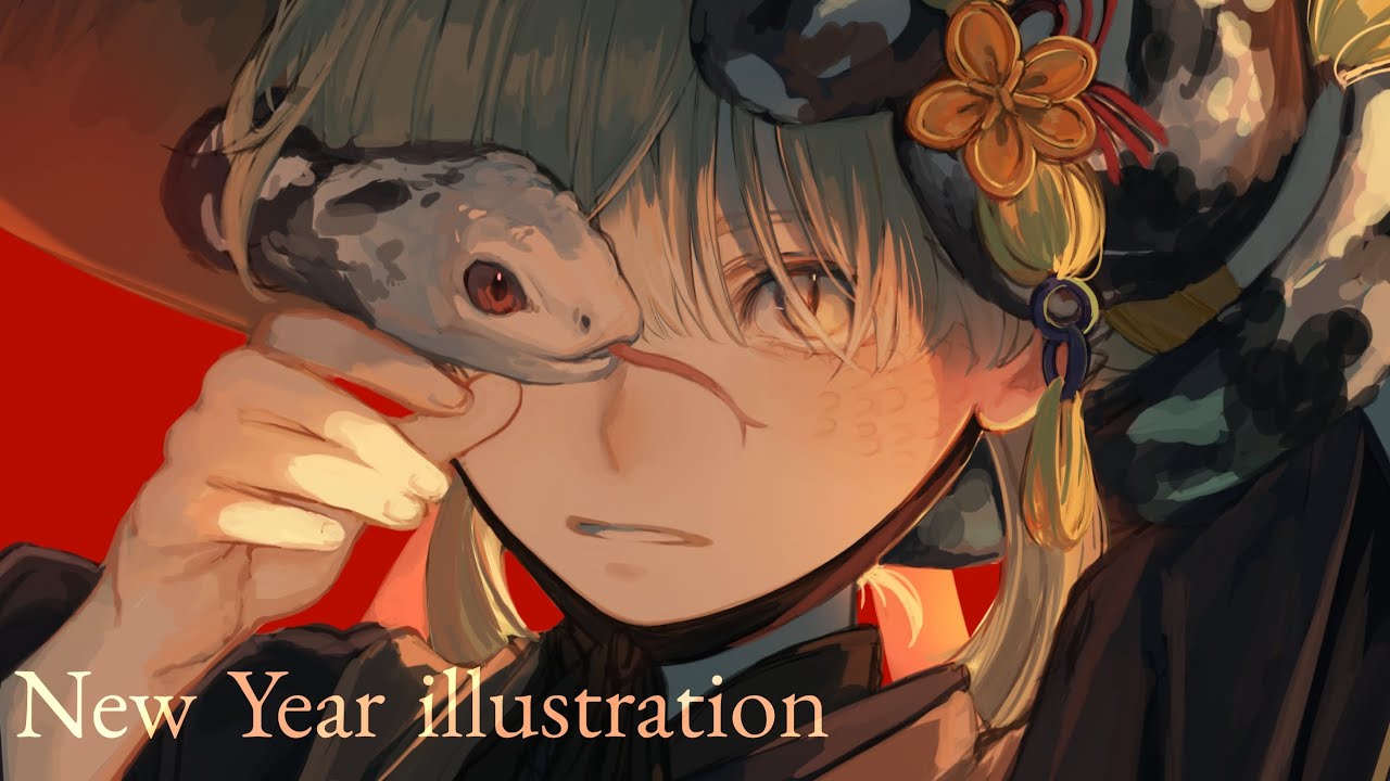 【宇治家】新年イラストメイキング  #illustration
