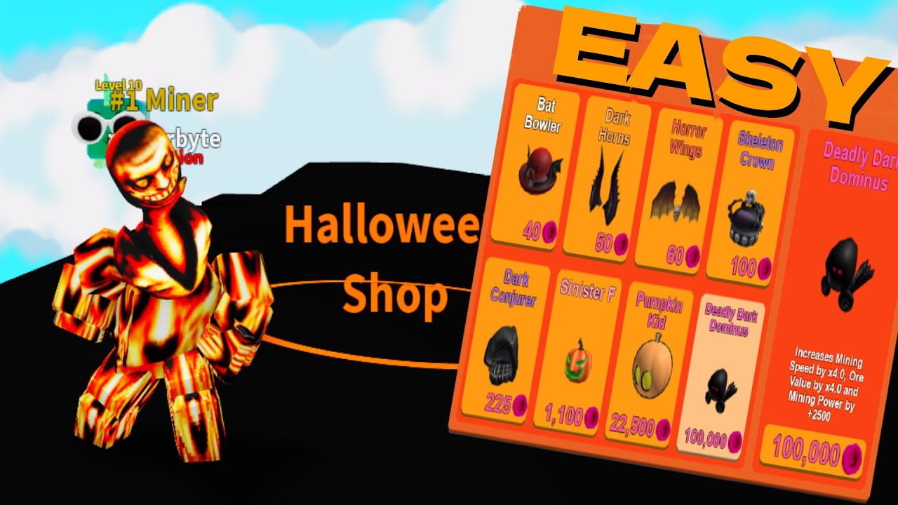 How to get to the HALLOWEEN SHOP in Mining Simulator *EASY*