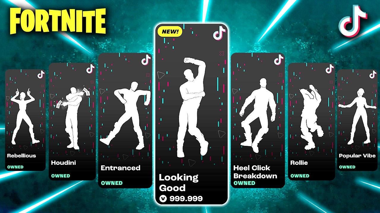 TOP 50 TIKTOK DANCES & EMOTES IN FORTNITE (Icon Series)
