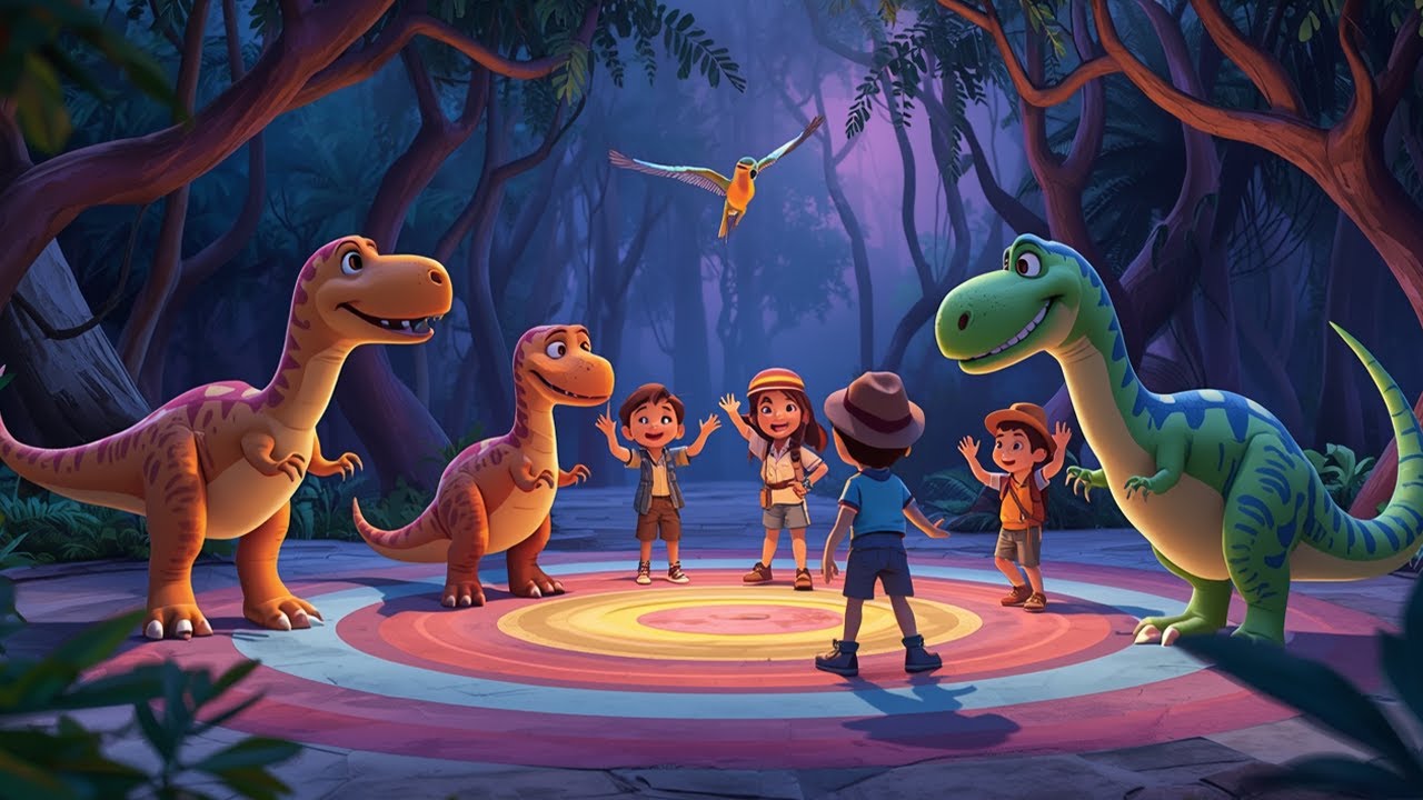 Dinossauros Felizes no Mundo Colorido 🦖🦕🌈✨ | Música Infantil