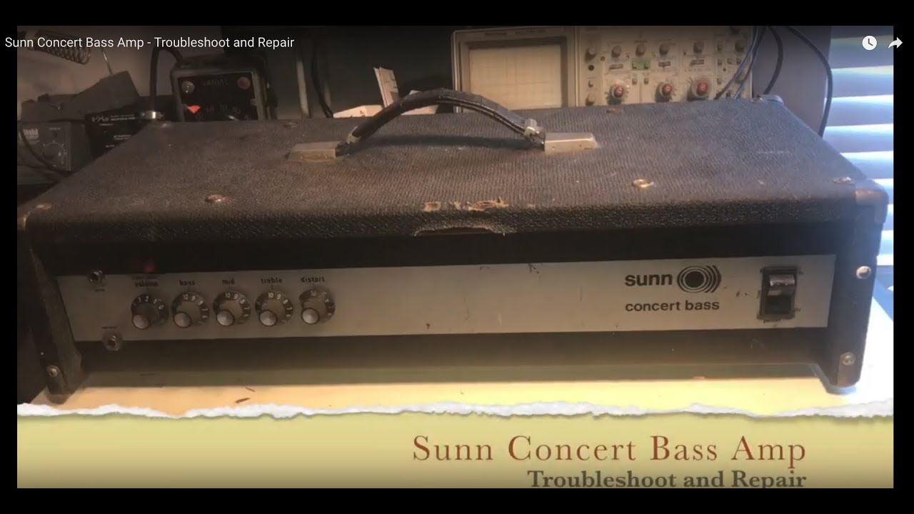 Усилитель для бас-гитары Sunn Concert — устранение неисправностей и ремонт