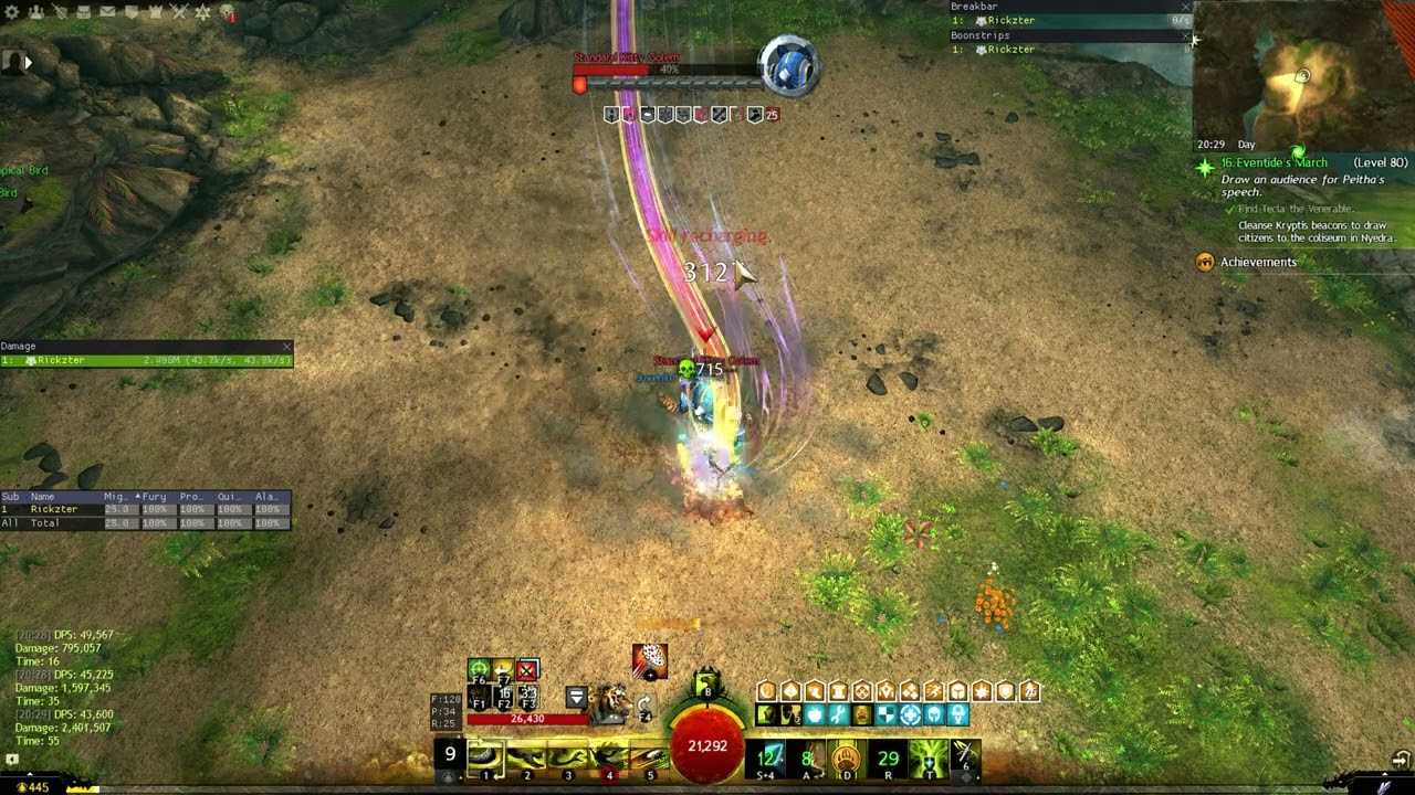 GW2 43.9k Power Untamed (19/3 patch) - Tiger/Carrion Devourer - Dragonhunter Relic