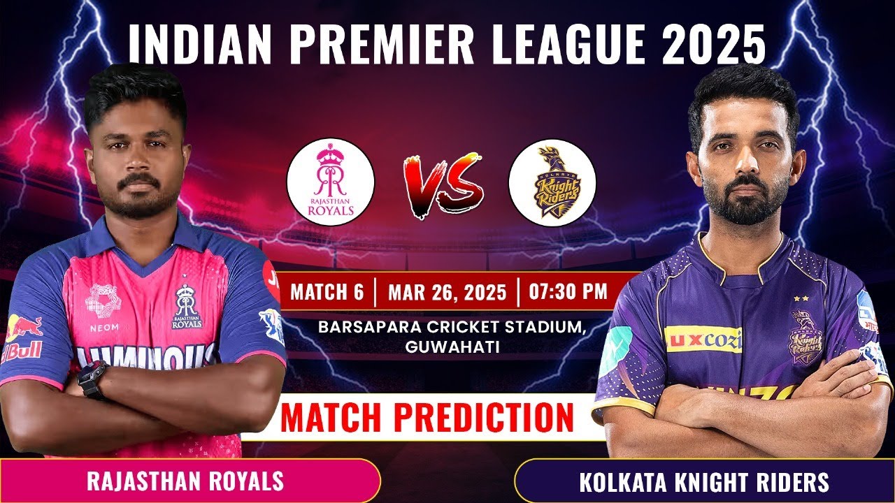 RR vs KKR Live Match 2025 🔥| RR vs KKR  | Playing 11, Toss Update, Pitch Report & Dream11 Team