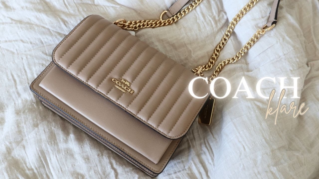 COACH KLARE CROSSBODY with linear quilting ♡ details, what fits *relaxing*