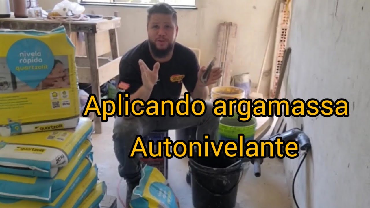 como aplicar o cimento autonivelante quartzolit simples e rápido vídeo 2 - por show de obra