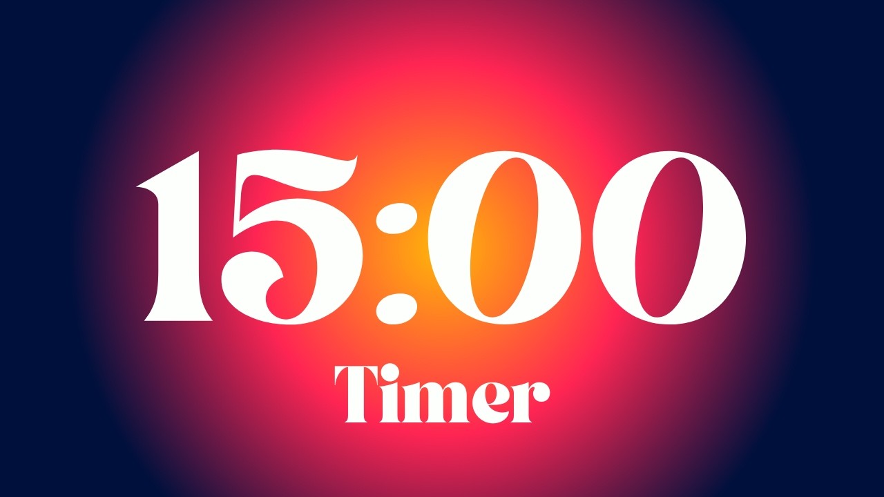 Sunset Timer 15 Minutes | Deep Purple to Soft Orange Aura with End Sound 🌇​