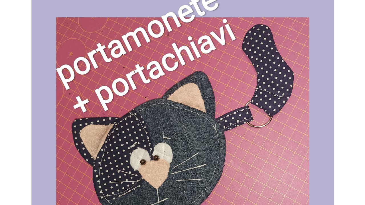 Portachiavi GATTO+ portamonete. Tutorial. 