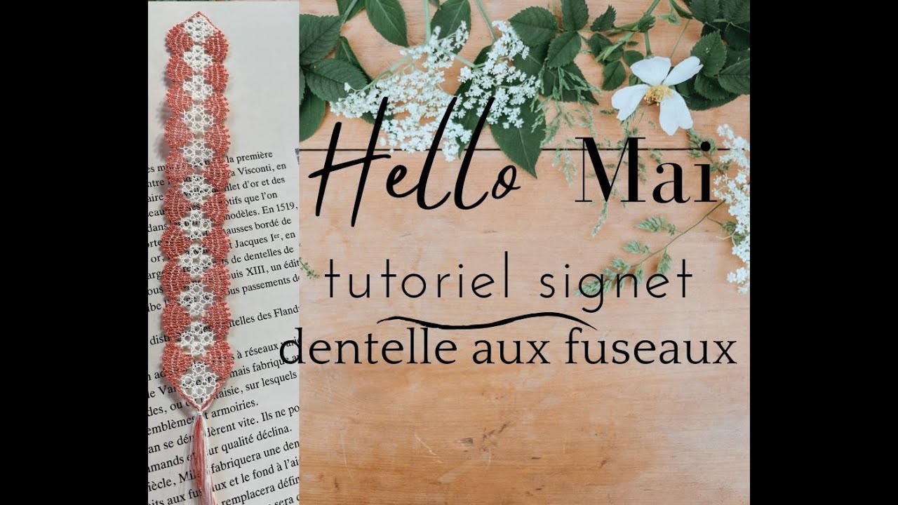 PREMIER TUTO SIGNET EN DENTELLE AUX FUSEAUX