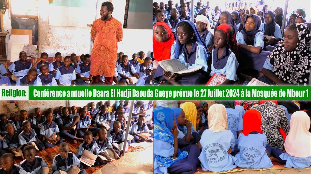 B.A Conférence annuelle Daara El Hadji Daouda Gueye prévue le 27 Juillet 2024 à la Mosquée de Mbour1