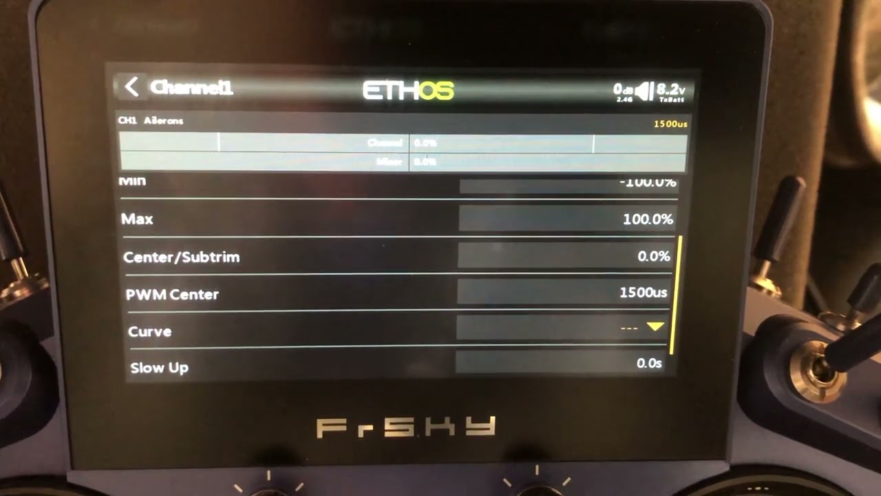 FrSky X20S output page