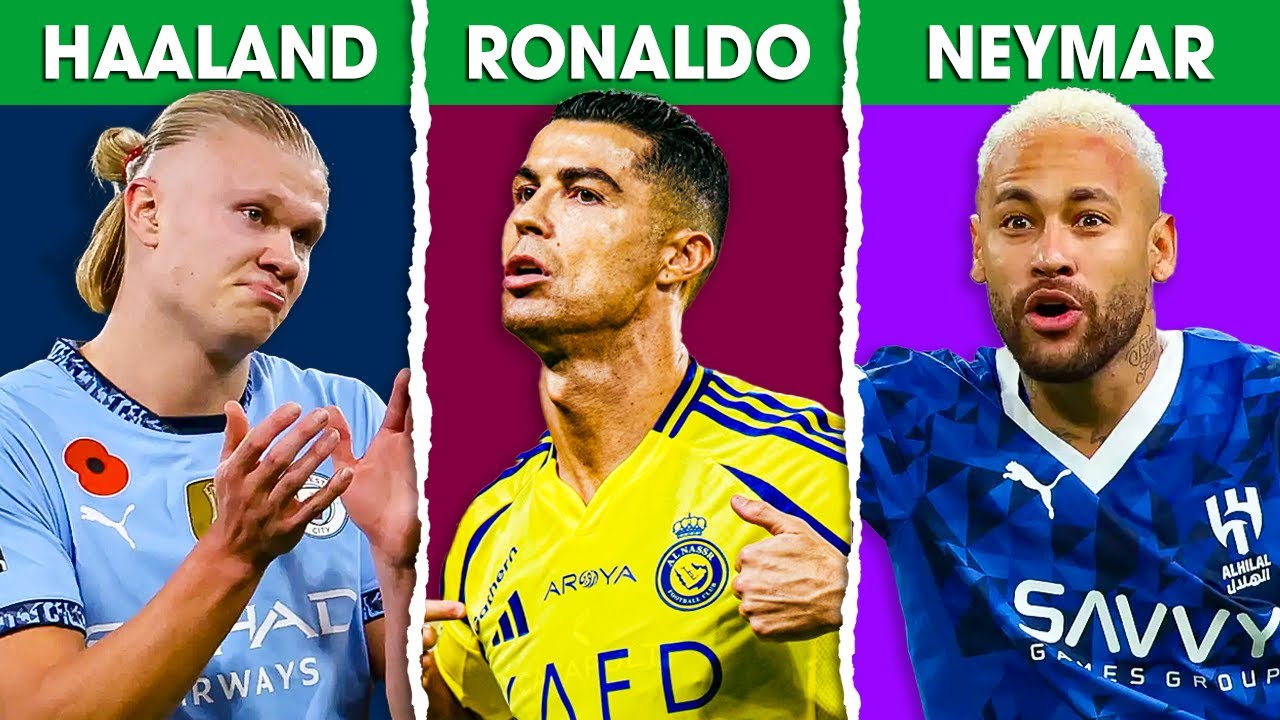 Comparison: Cristiano Ronaldo vs Neymar vs Erling Haaland