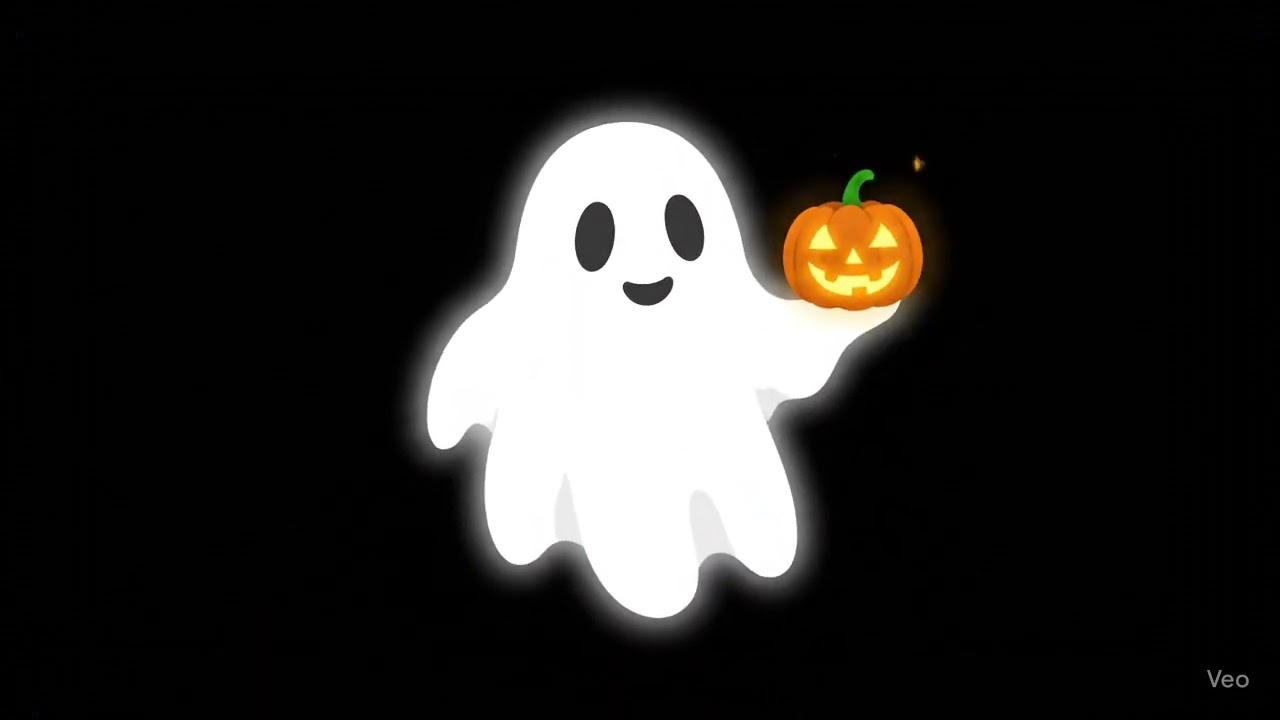 Halloween projection loop:  Friendly Ghost