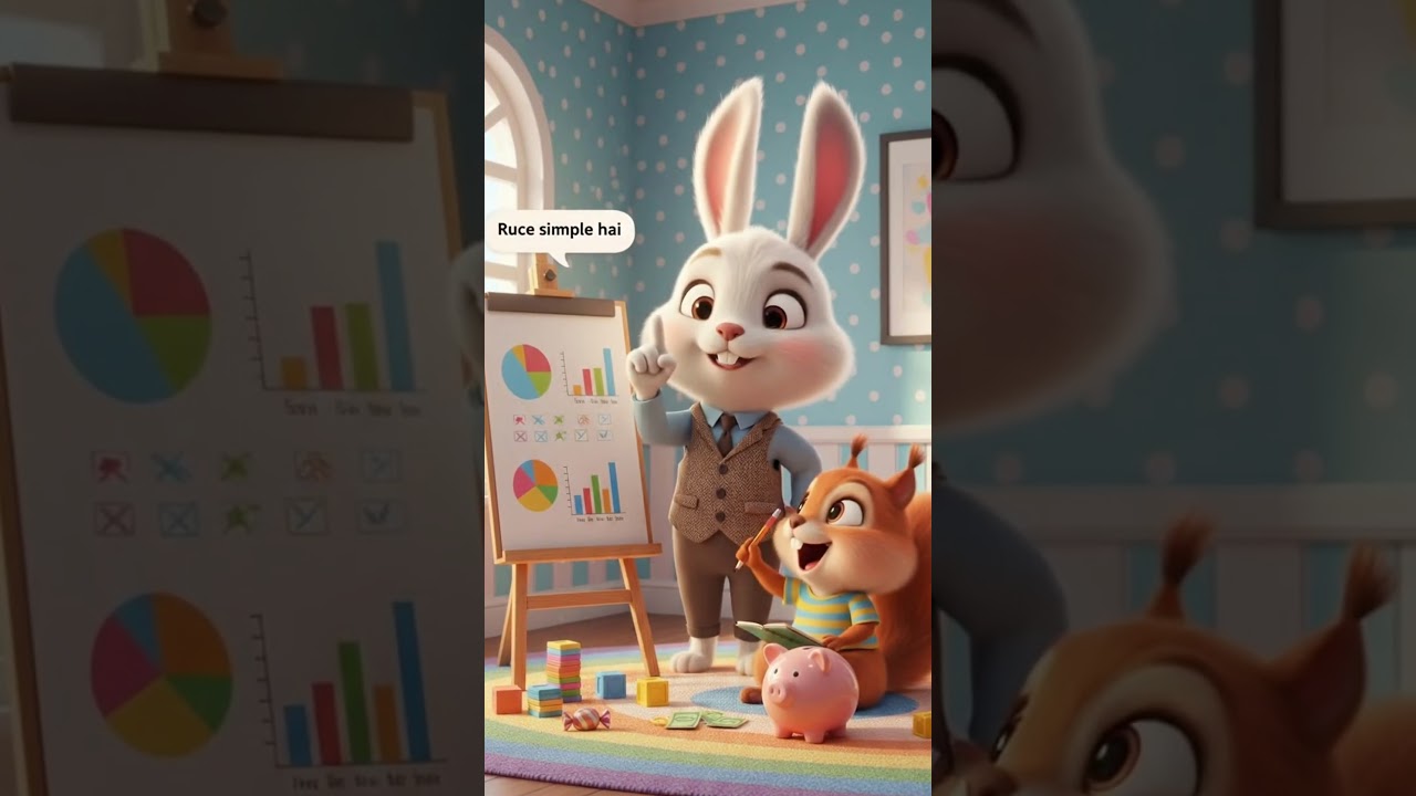 💸 “Paise Bachana Seekho – Cute Animated Moral Story” 🐿️🐇 