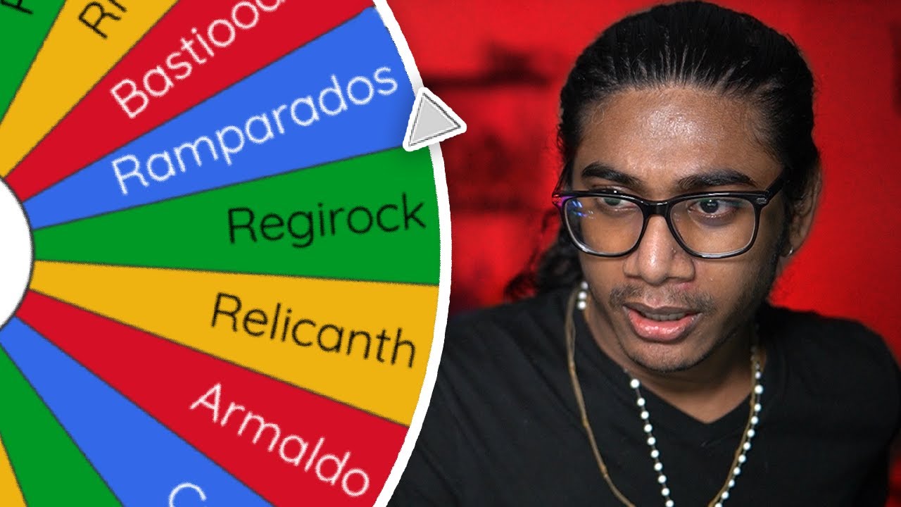 Испытание типов камней в Pokemon Wheel of Rock