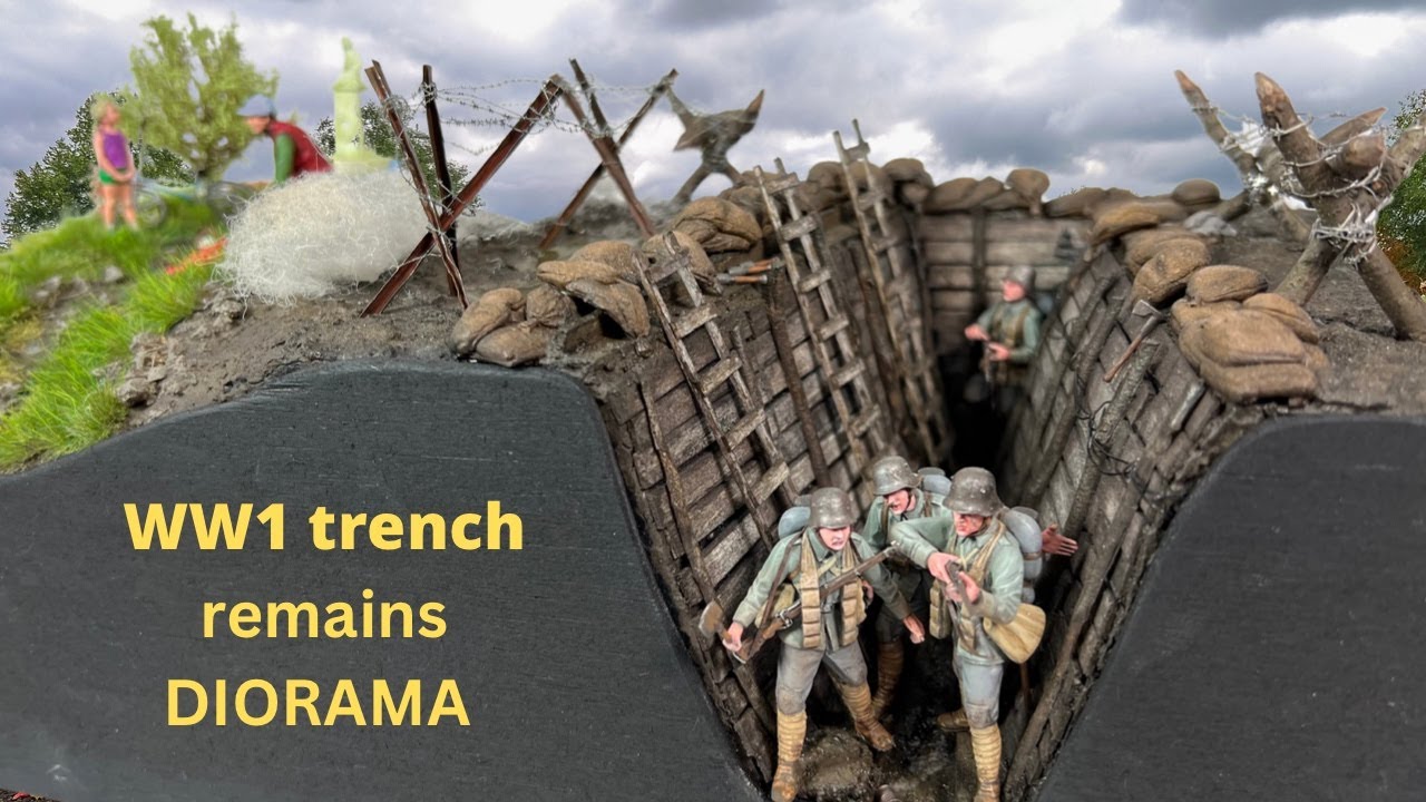 WW1 Diorama Building Trench War ALL QUIET on the WESTERN FRONT relic hunting 1:35 full build
