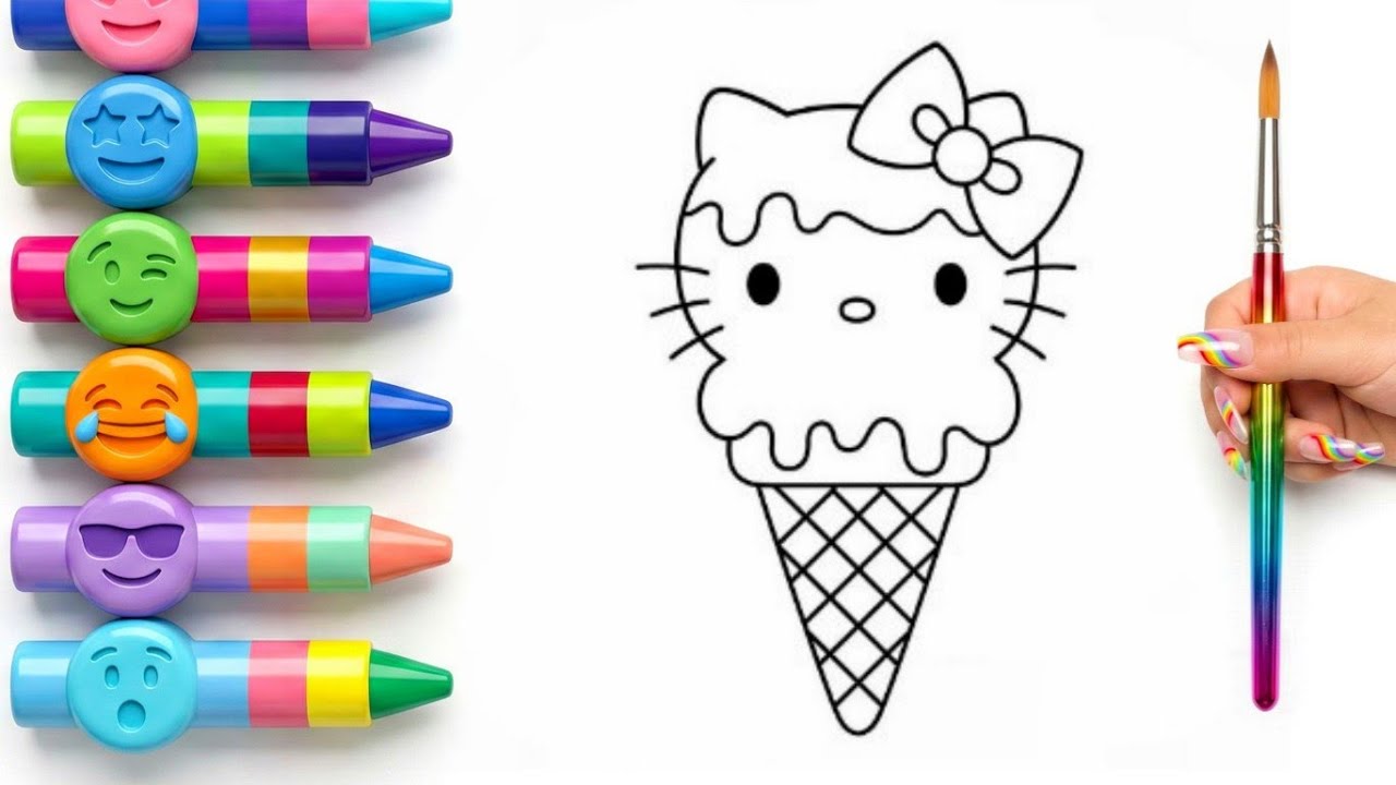 Hello Kitty Art for Kids | Learn & Color Cute Cat 🐱🎀