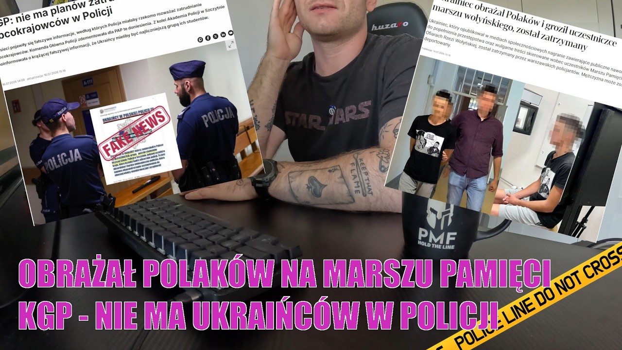UKRAIŃCY W POLICJI? - KGP DEMENTUJE, ZNIEWAŻAŁ POLAK&Oacute;W NA MARSZU OFIAR RZEZI WOŁYŃSKIEJ | PPT#171