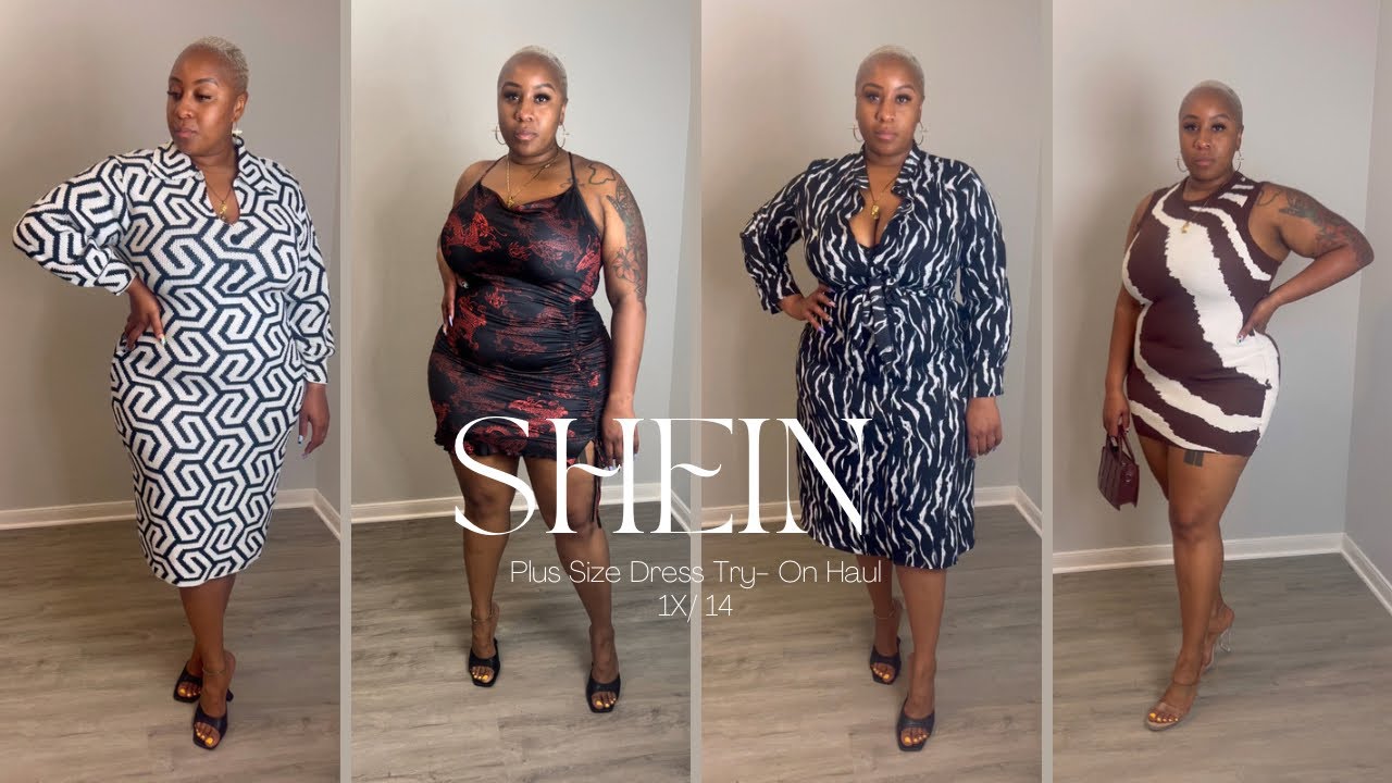 Plus Size SHEIN Try On Haul - Dresses Only | Size 1X/14 | Size Up or Size Down?