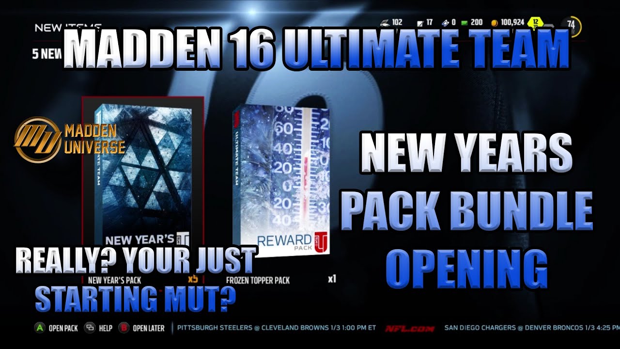 MUT 16 New Years Bundle Opening | Madden Ultimate Team 16