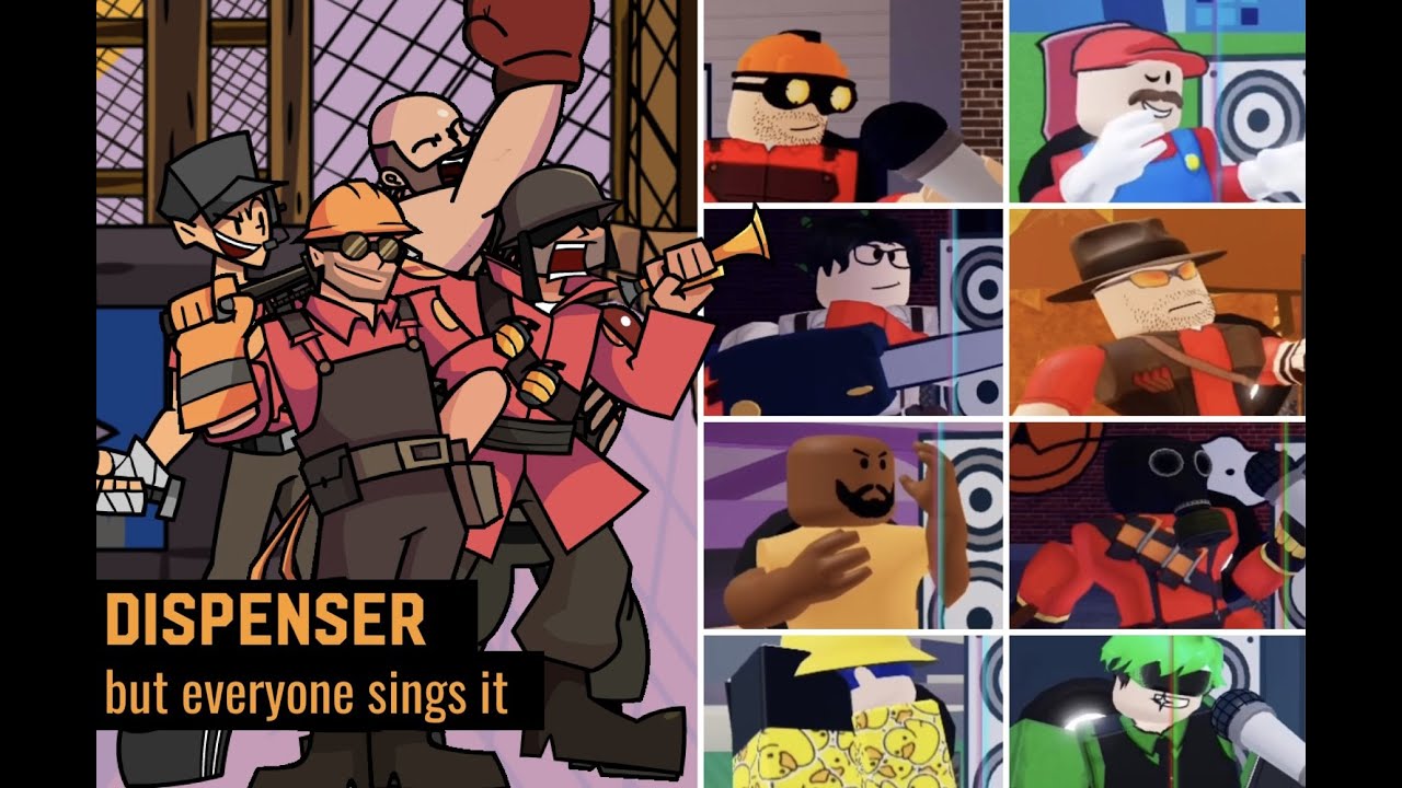 Funky Friday - Dispenser but Every Turn a Different Character Sings it 🎶🎤