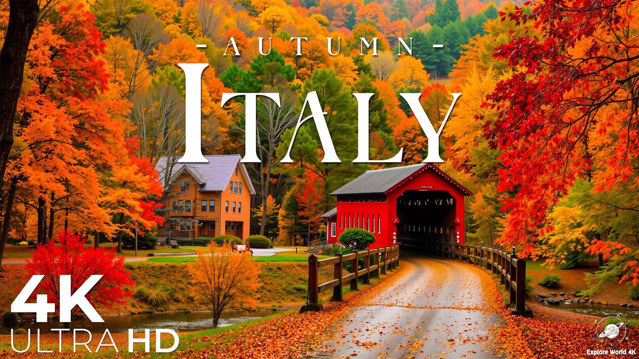Осенняя Италия 4K Ultra HD • Потрясающие кадры Италии, живописный фильм для релаксации
