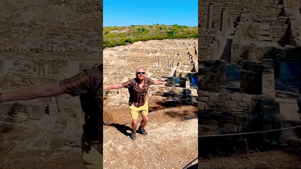 3000 thousand years of history hidden in the ruins of ancient Kamiros in Rhodos Greece #slowmojump
