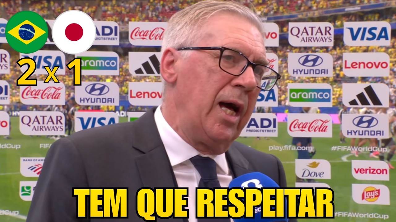 OLHA O QUE ANCELOTTI FALOU AP&Oacute;S CLASSIFICA&Ccedil;&Atilde;O DO BRASIL CONTRA O JAP&Atilde;O