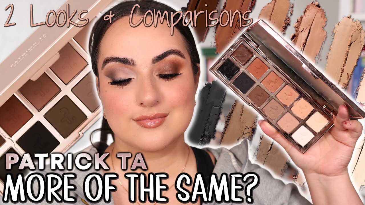 PATRICK TA MAJOR DIMENSION III MATTE EYESHADOW PALETTE REVIEW, 2 LOOKS & COMPARISONS! 😬